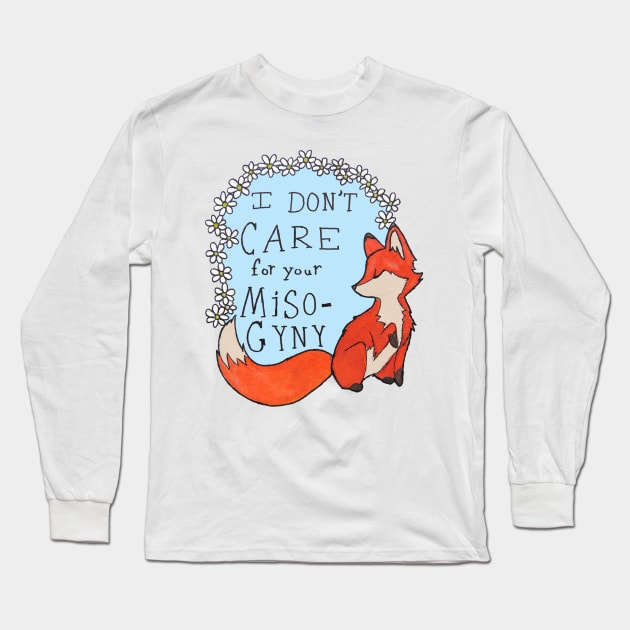 Feminist Fox Long Sleeve T-Shirt by Tamaghosti